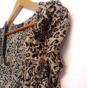 Zara Leopard Print midi dress